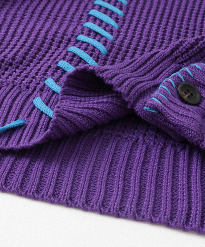 中性款毛毯縫線開衫