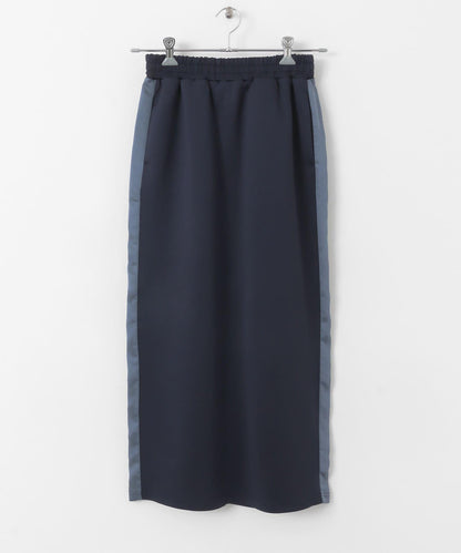 緞面拼接線條半身裙