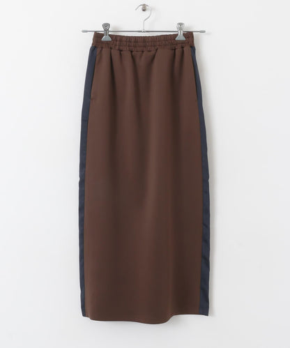 緞面拼接線條半身裙