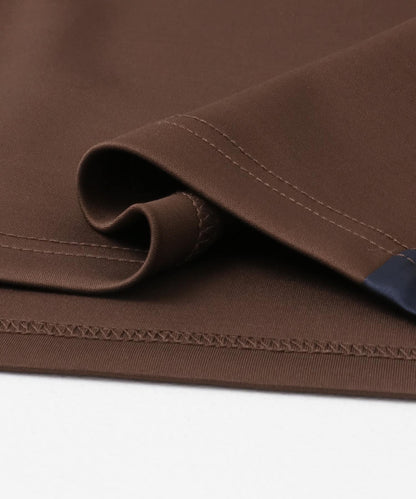 緞面拼接線條半身裙