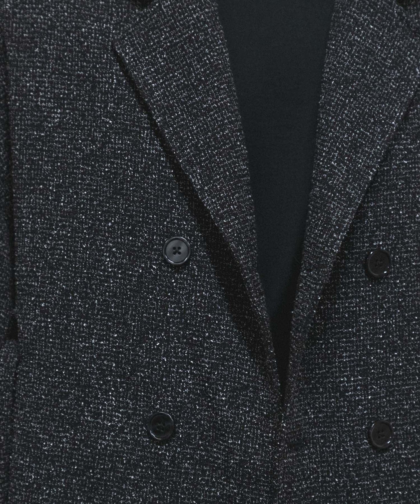 『わたべ×SOP』『套裝可搭配』粗花呢雙排扣短款西裝夾克