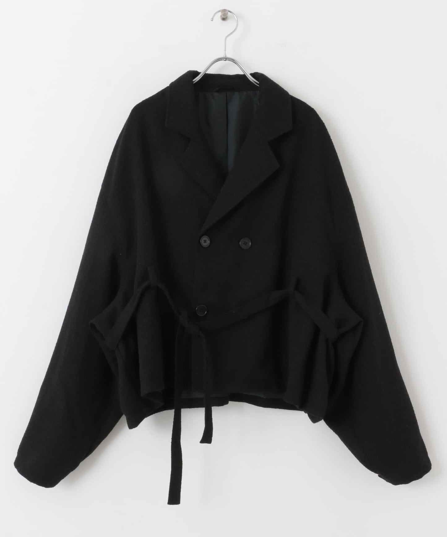 『わたべ×SOP』『套裝可搭配』粗花呢雙排扣短款西裝夾克