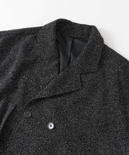 『わたべ×SOP』『套裝可搭配』粗花呢雙排扣短款西裝夾克
