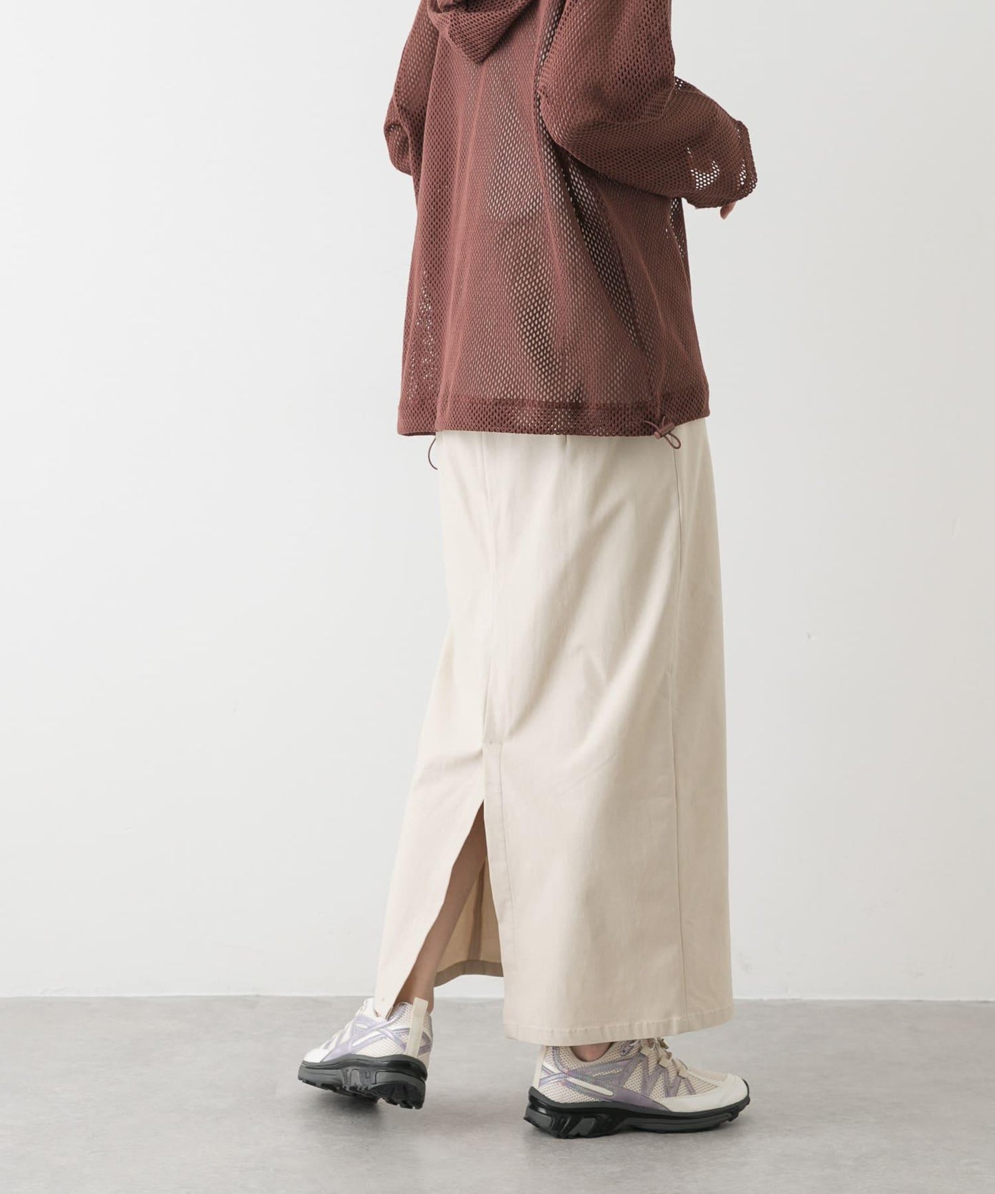 「/部分門店限定尺碼」彈力吊帶高腰裙