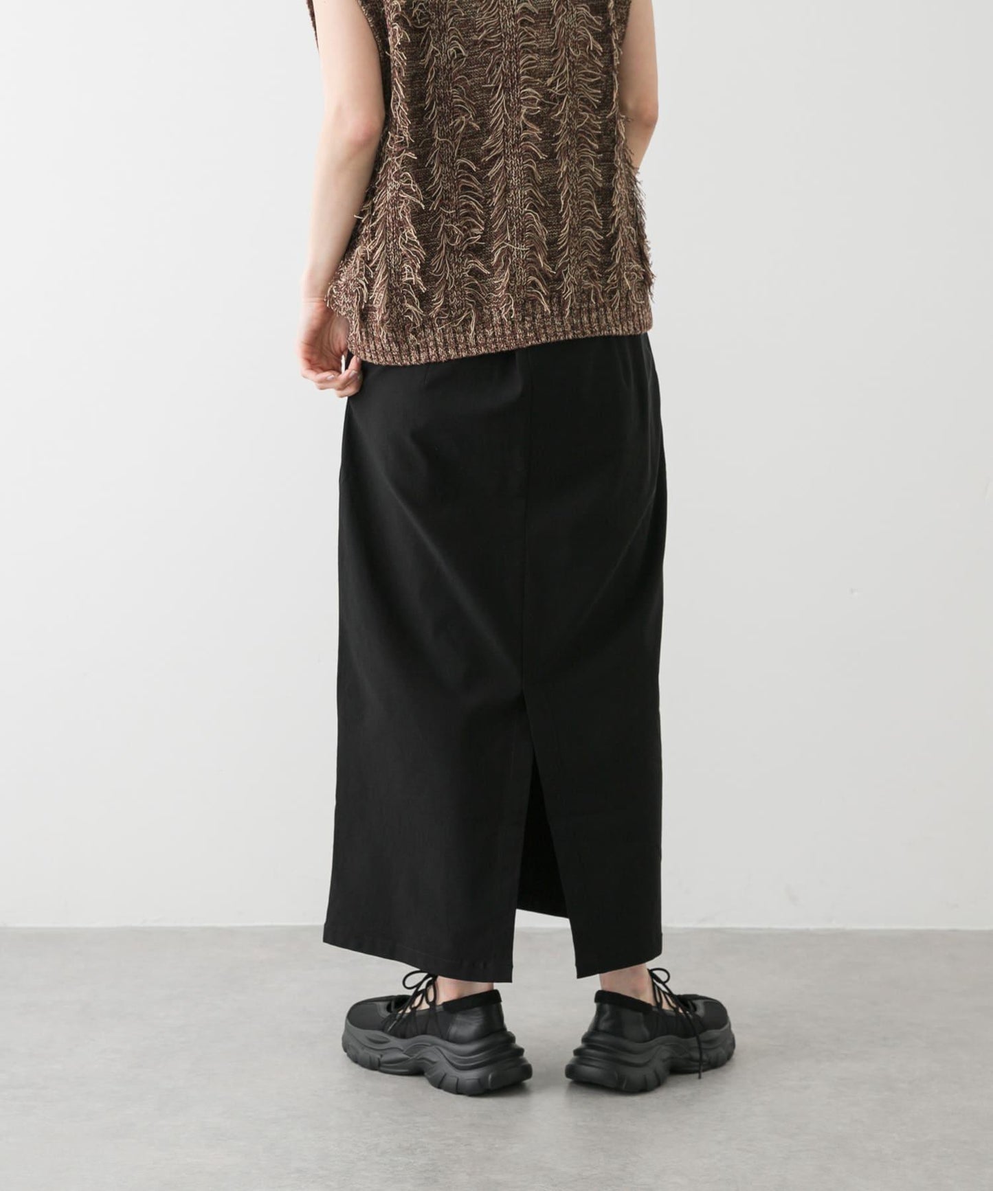 「/部分門店限定尺碼」彈力吊帶高腰裙