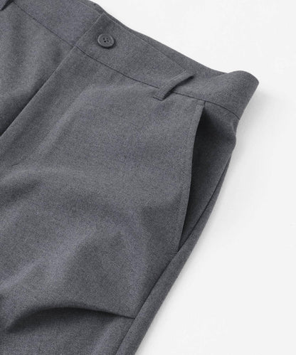 羊毛感隨機褶皺長褲