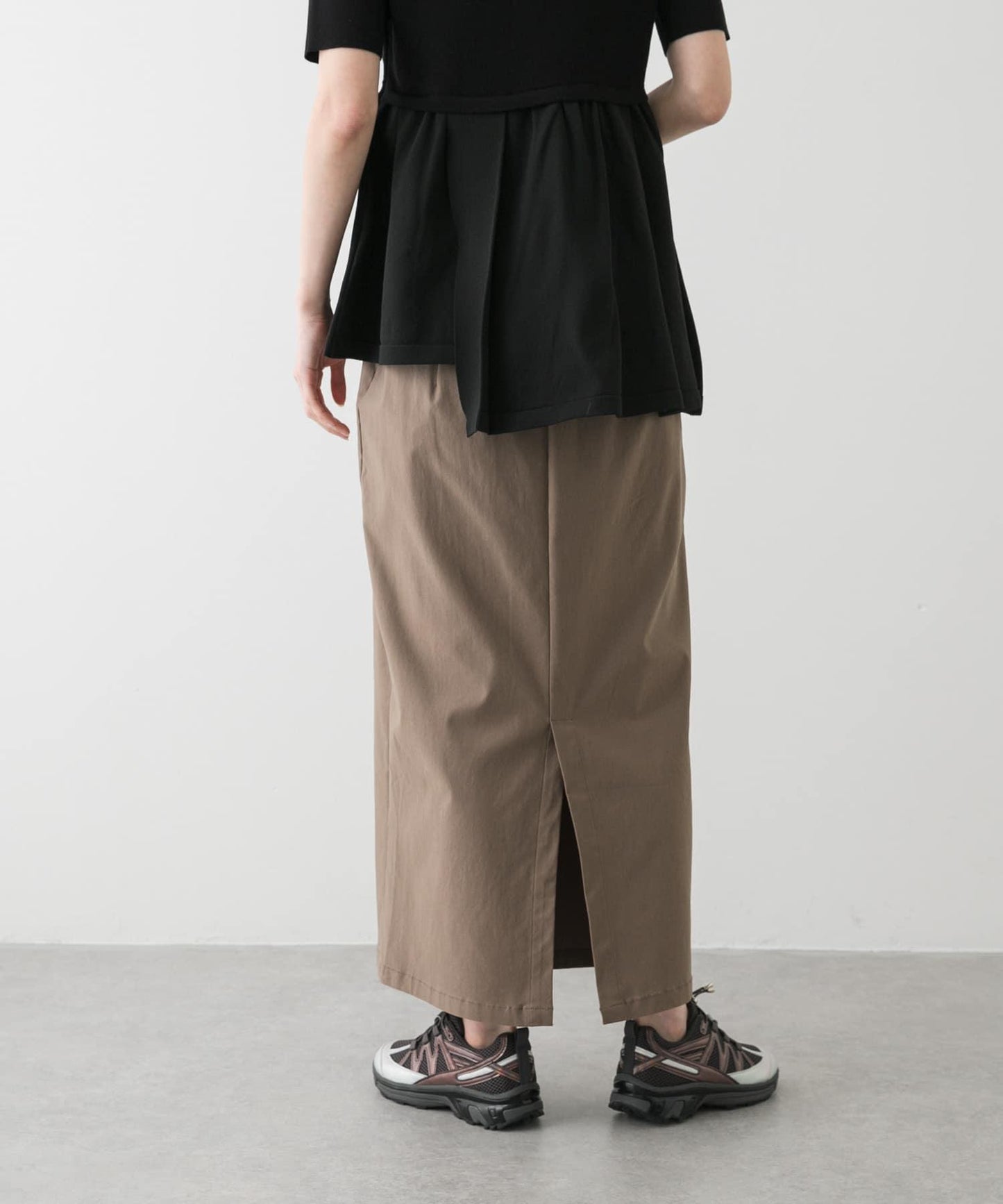 「/部分門店限定尺碼」彈力吊帶高腰裙