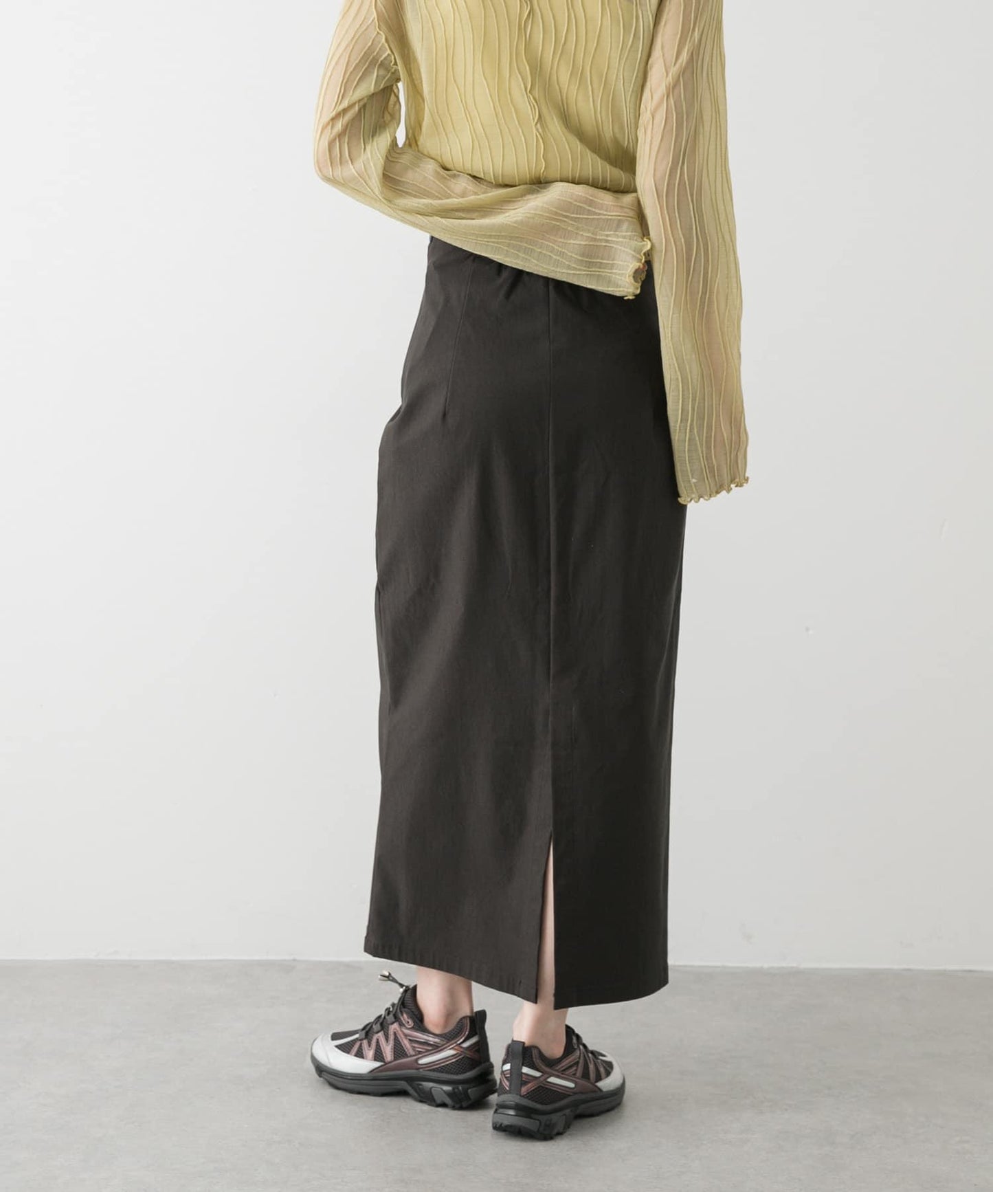 「/部分門店限定尺碼」彈力吊帶高腰裙