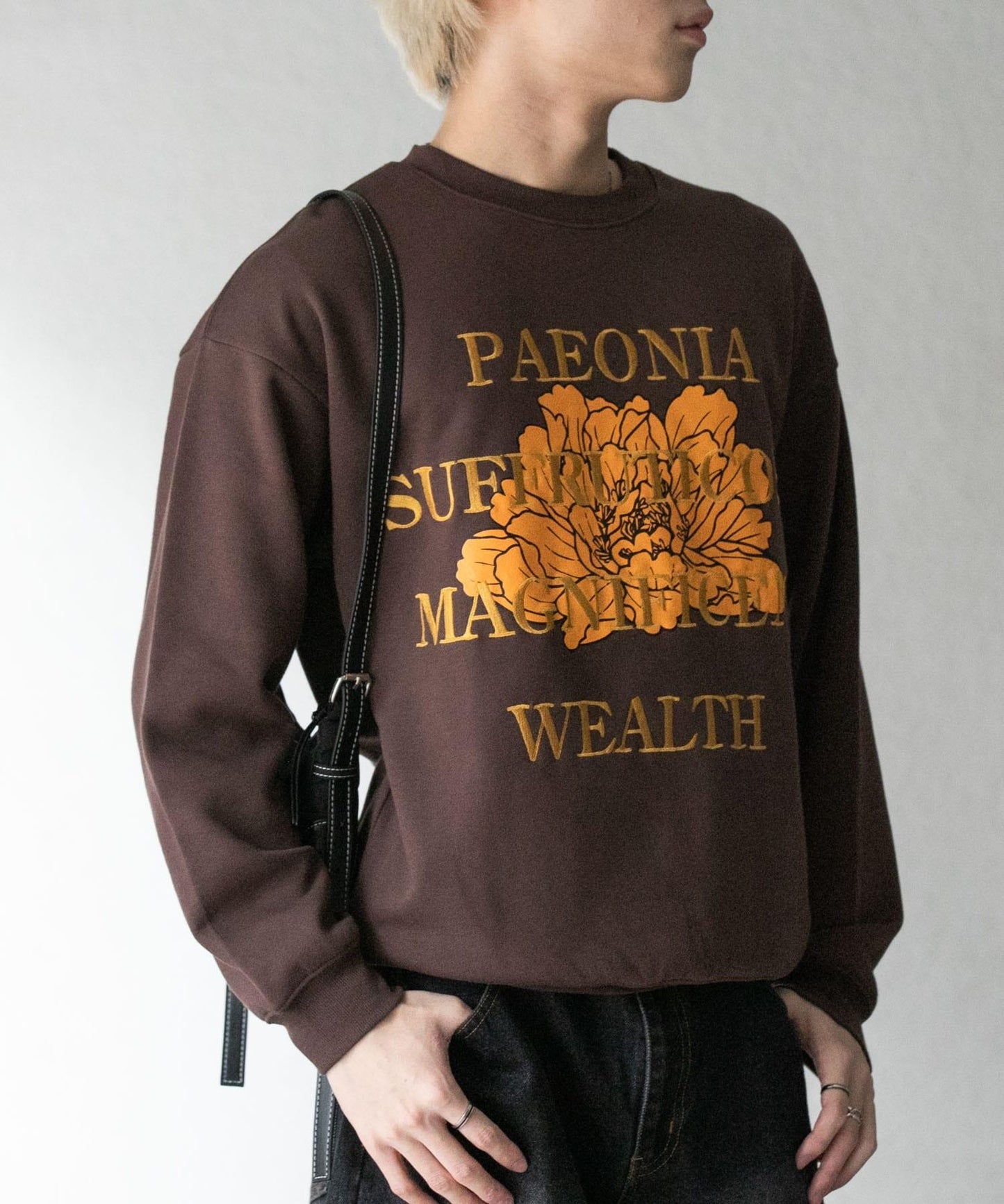 植物圖案圓領衛衣