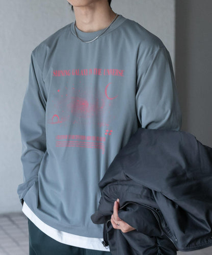 銀河圖案長袖T恤