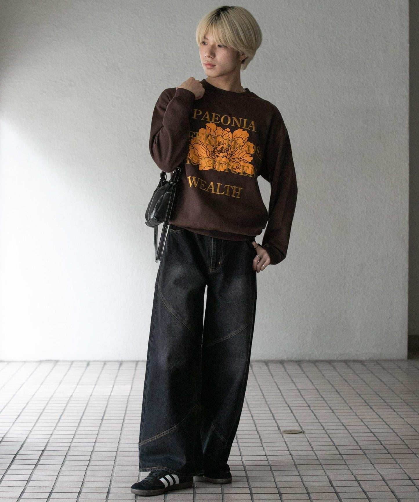 植物圖案圓領衛衣