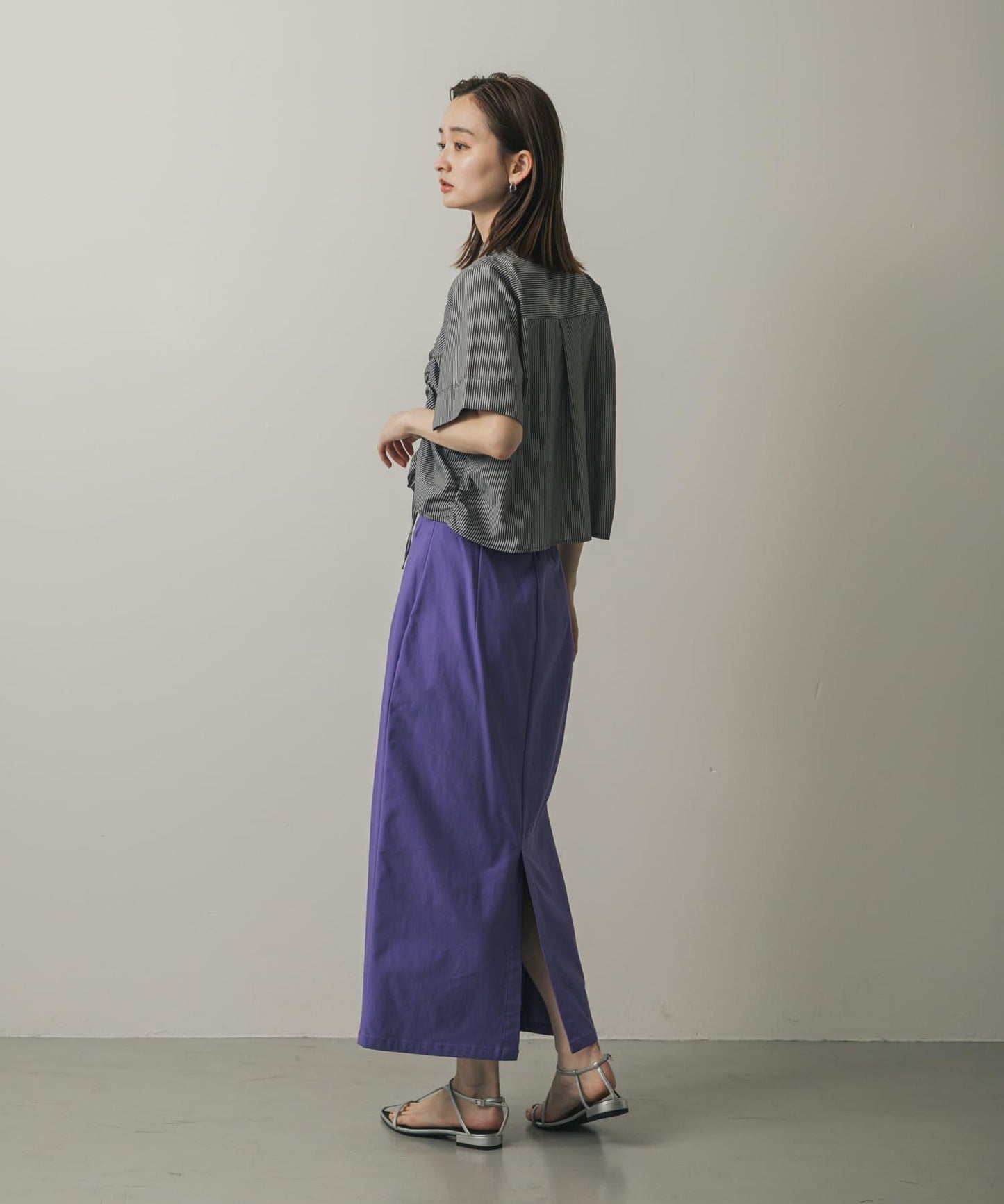 「/部分門店限定尺碼」彈力吊帶高腰裙