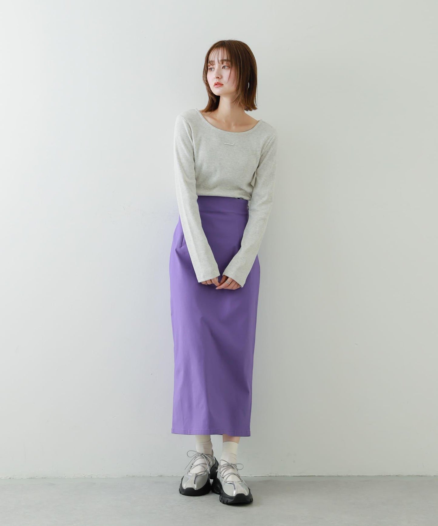 「/部分門店限定尺碼」彈力吊帶高腰裙