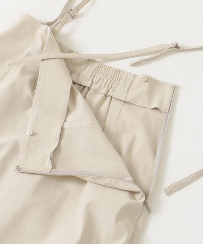 「/部分門店限定尺碼」彈力吊帶高腰裙