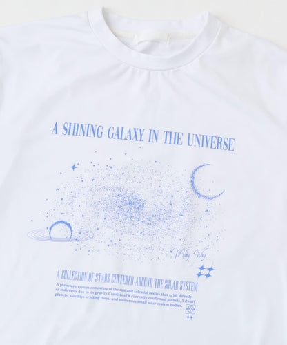 銀河圖案長袖T恤