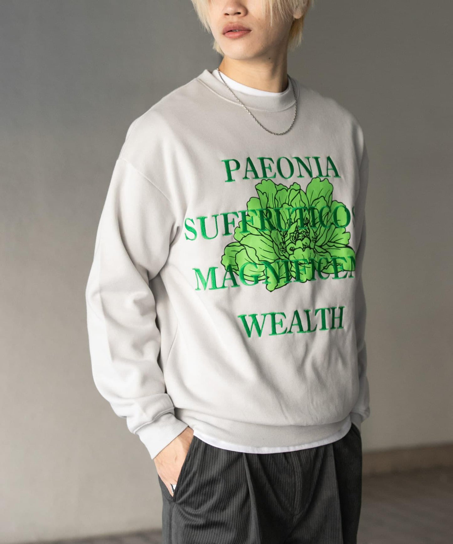 植物圖案圓領衛衣