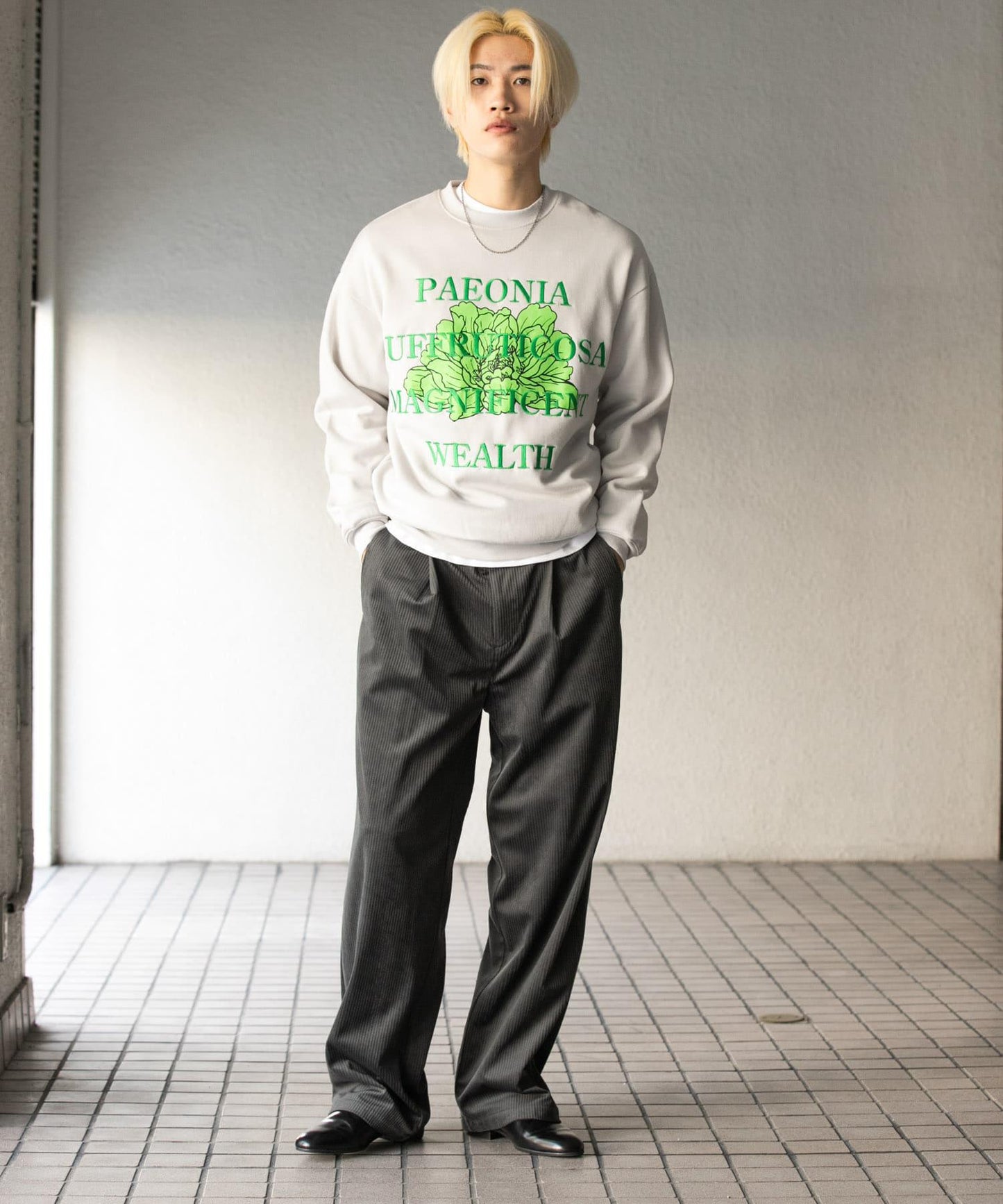 植物圖案圓領衛衣