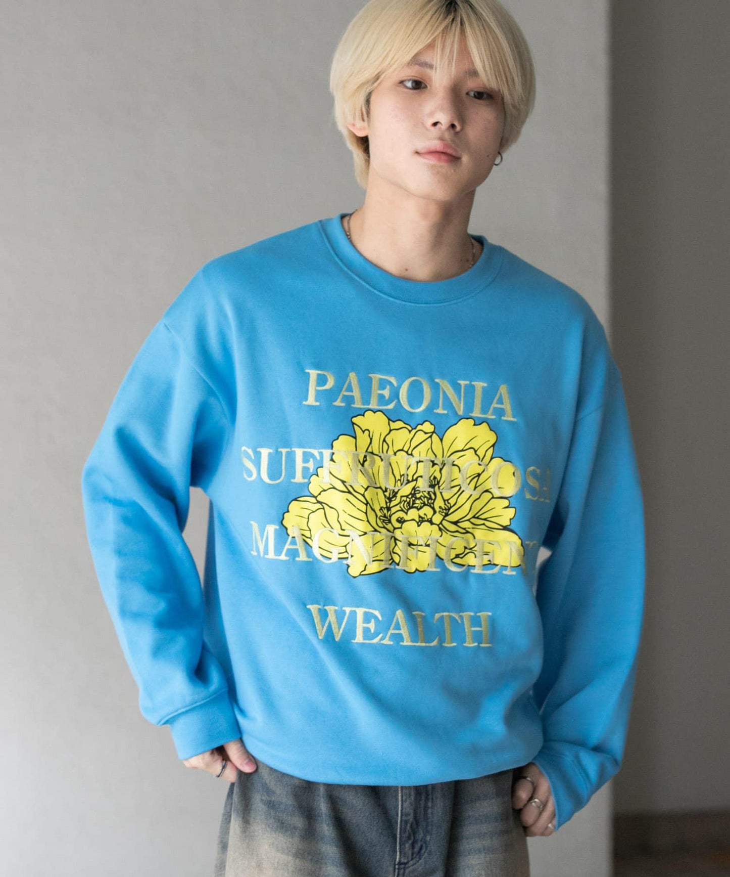 植物圖案圓領衛衣