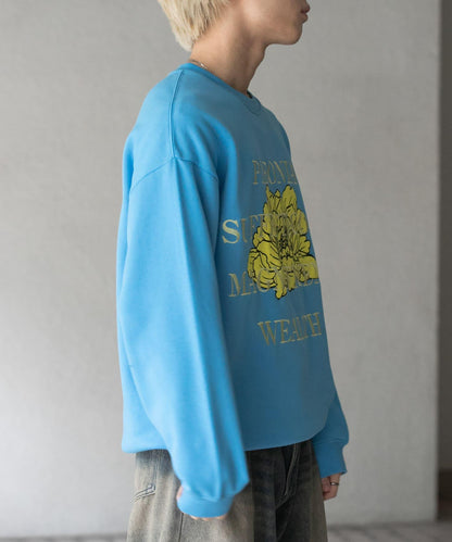 植物圖案圓領衛衣