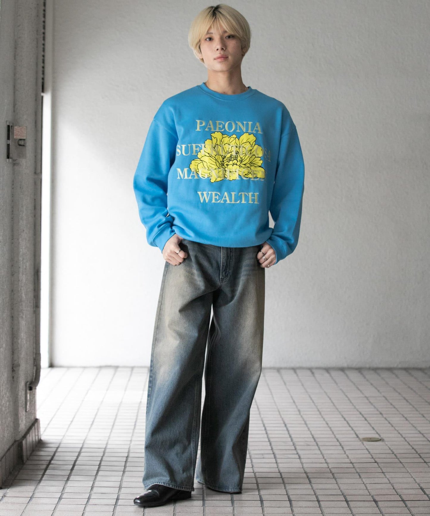 植物圖案圓領衛衣