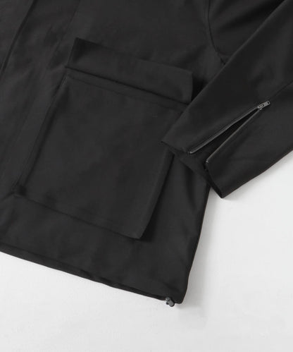 可搭配套裝雙口袋抽繩短夾克