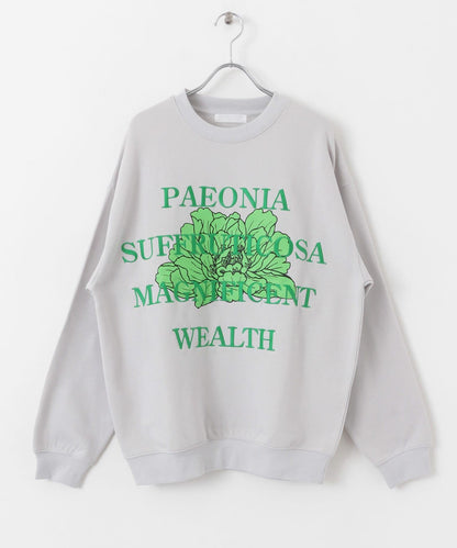 植物圖案圓領衛衣