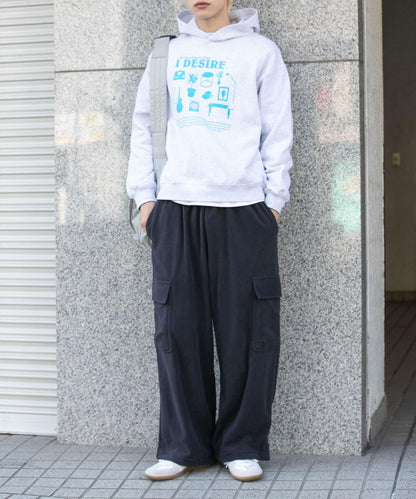 傢俱圖案連帽衛衣