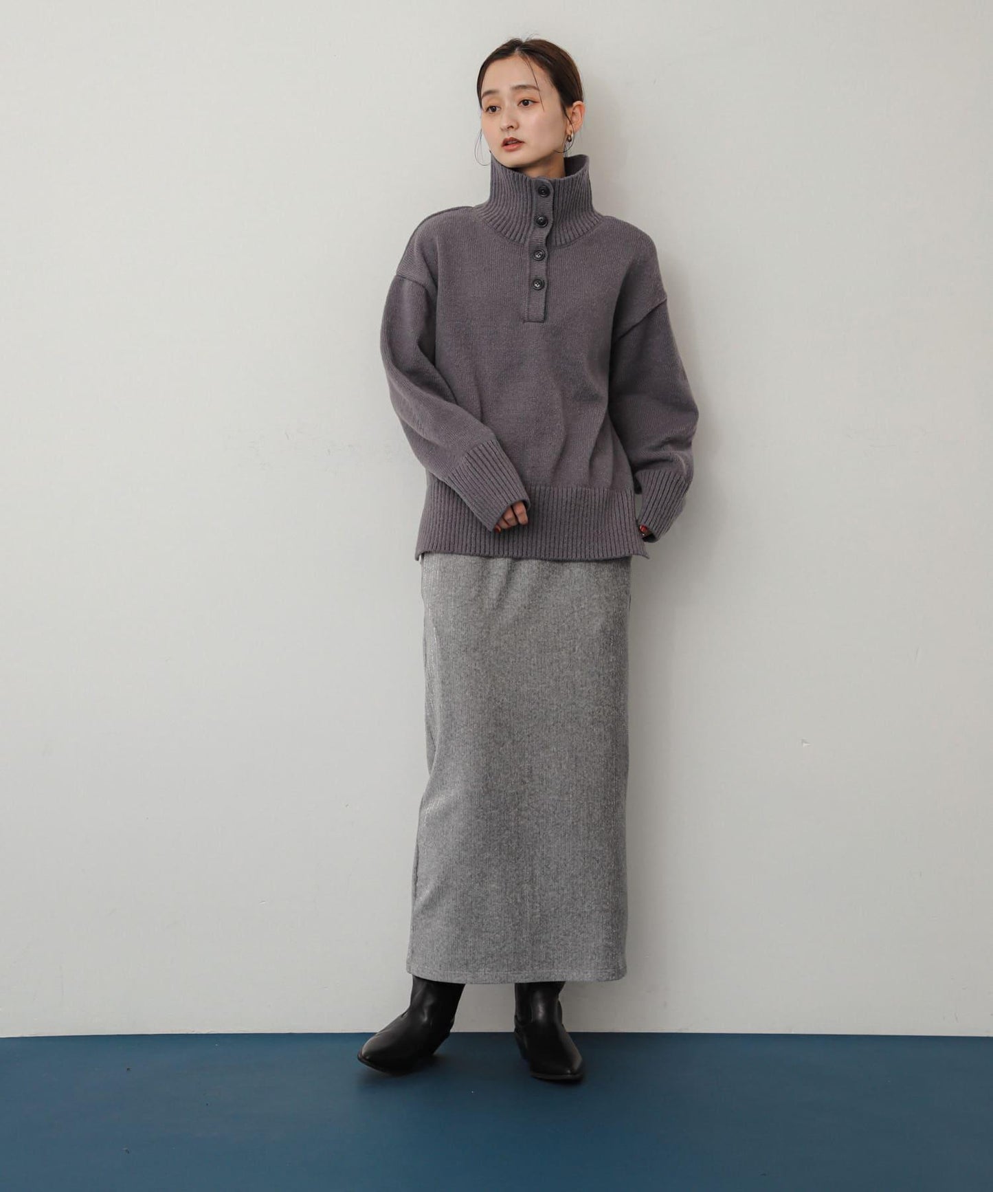 亮片燈芯絨修身半身裙