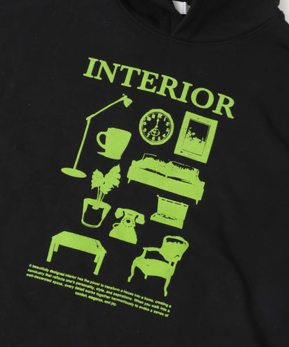 傢俱圖案連帽衛衣