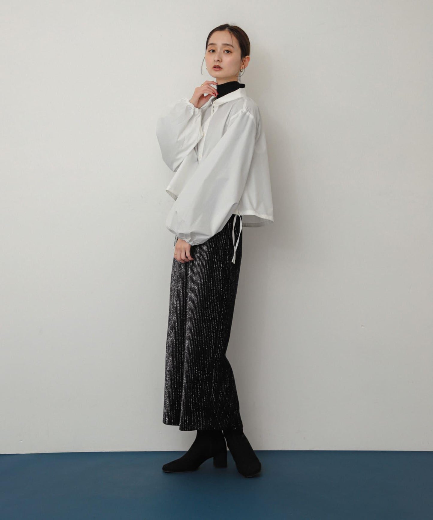 亮片燈芯絨修身半身裙