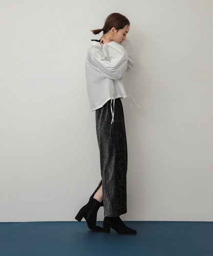 亮片燈芯絨修身半身裙