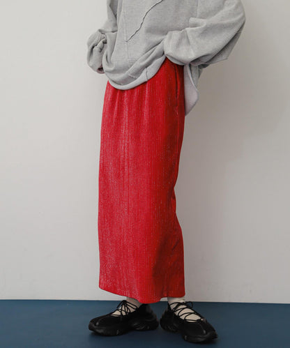 亮片燈芯絨修身半身裙