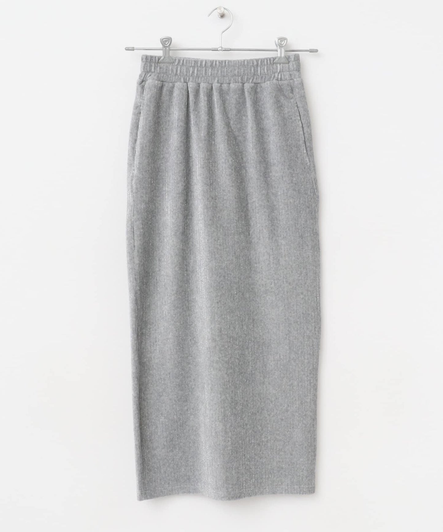 亮片燈芯絨修身半身裙