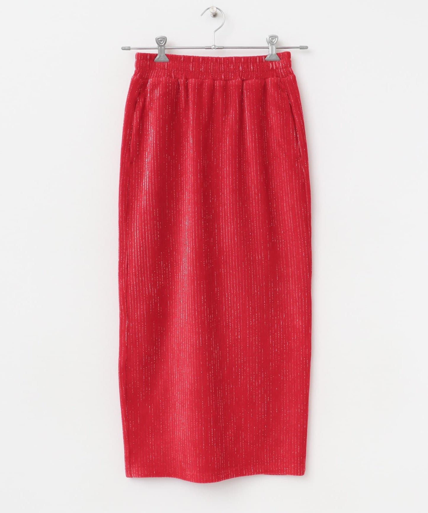 亮片燈芯絨修身半身裙