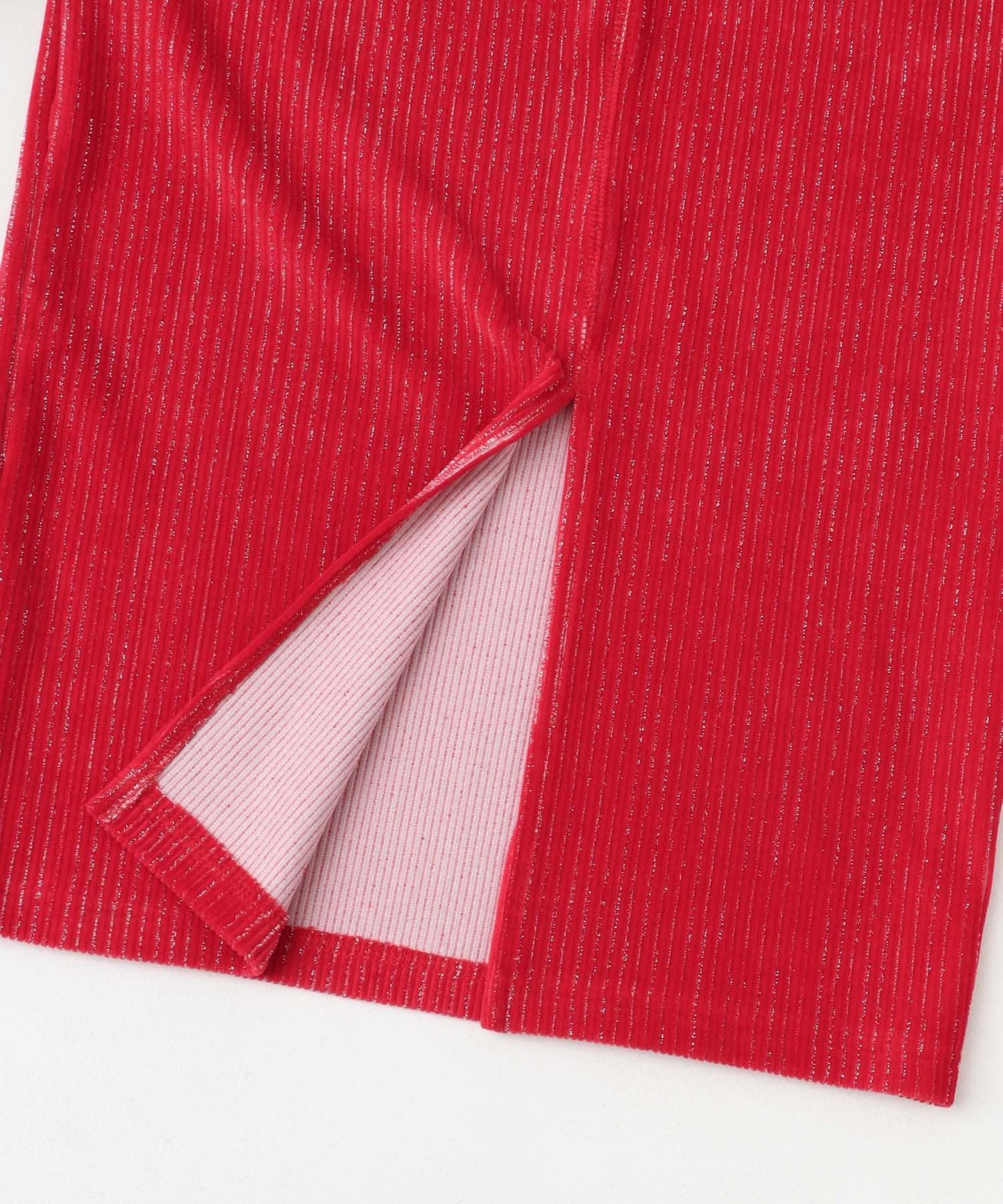 亮片燈芯絨修身半身裙