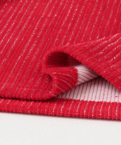 亮片燈芯絨修身半身裙