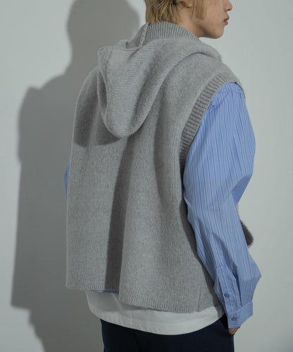 可水洗毛絨連帽背心