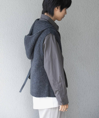 可水洗毛絨連帽背心