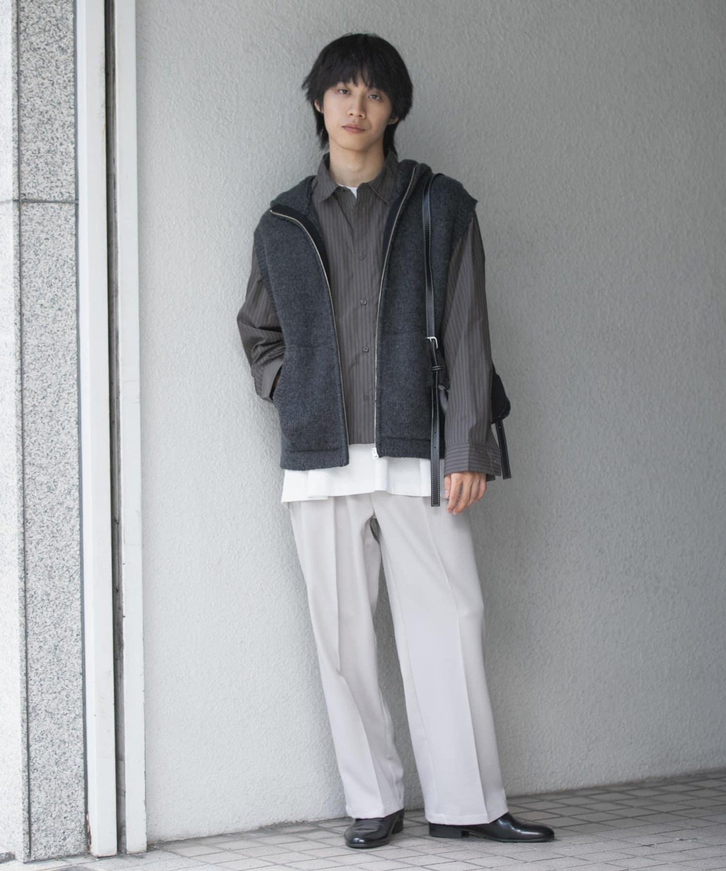 可水洗毛絨連帽背心