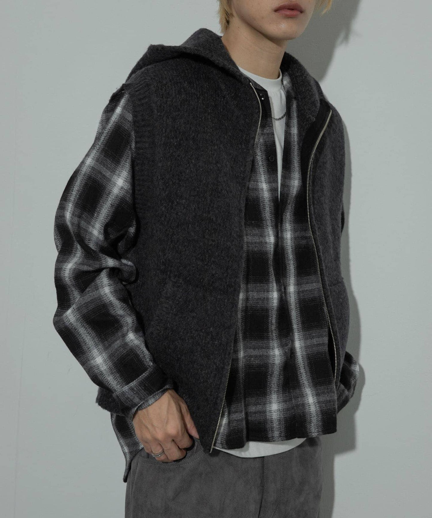 可水洗毛絨連帽背心