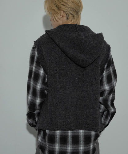 可水洗毛絨連帽背心