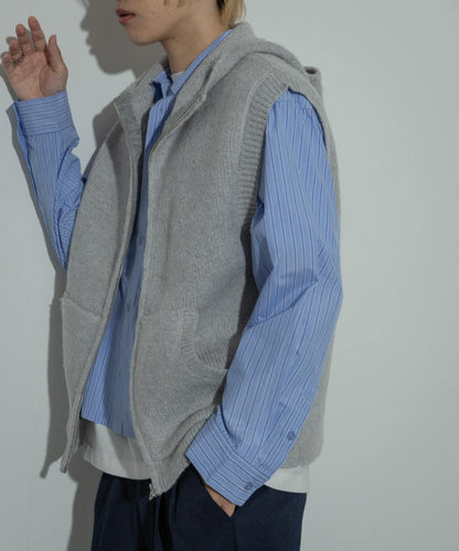 可水洗毛絨連帽背心