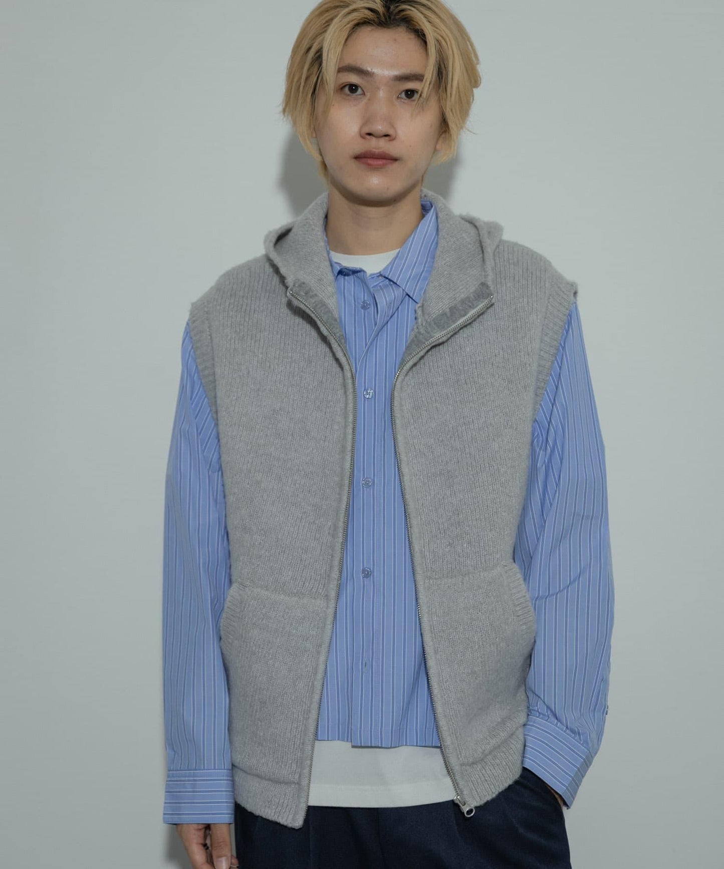 可水洗毛絨連帽背心