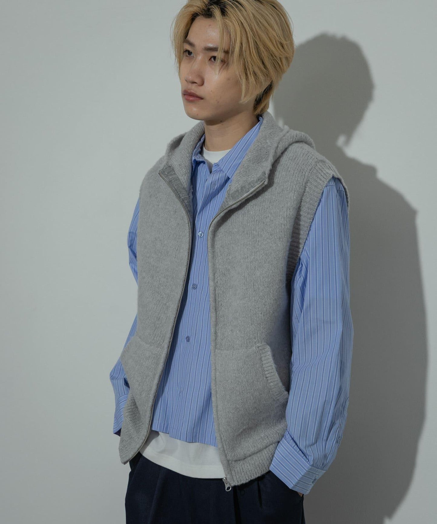 可水洗毛絨連帽背心