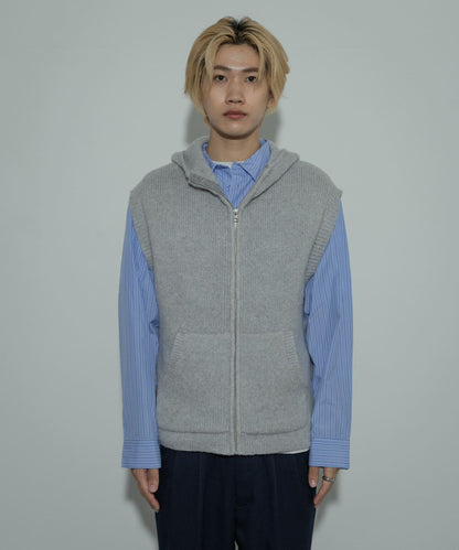 可水洗毛絨連帽背心