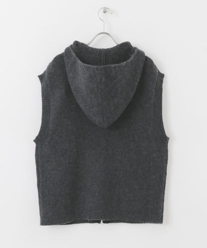 可水洗毛絨連帽背心