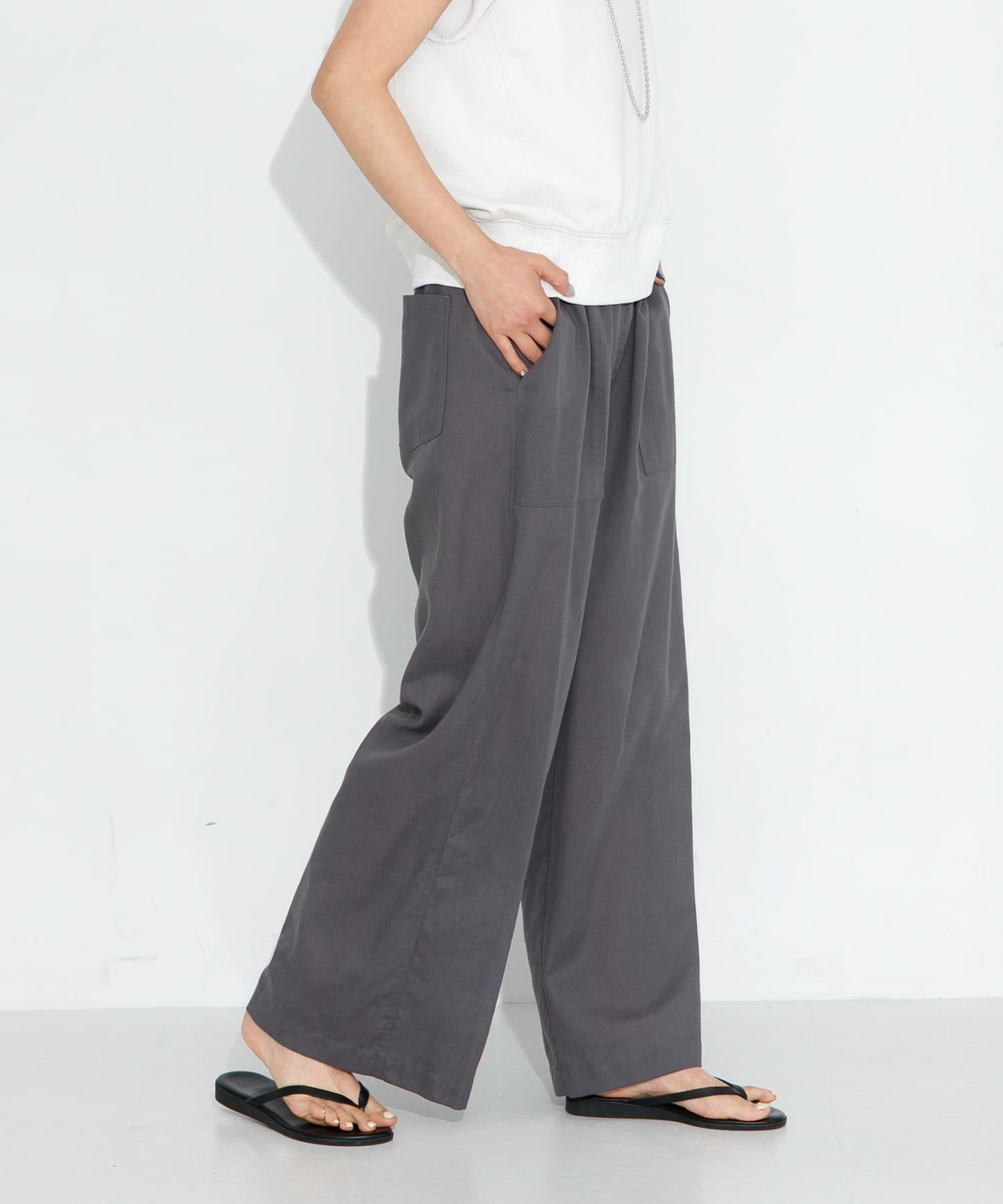 UR TECH高機能亞麻混工裝休閒褲