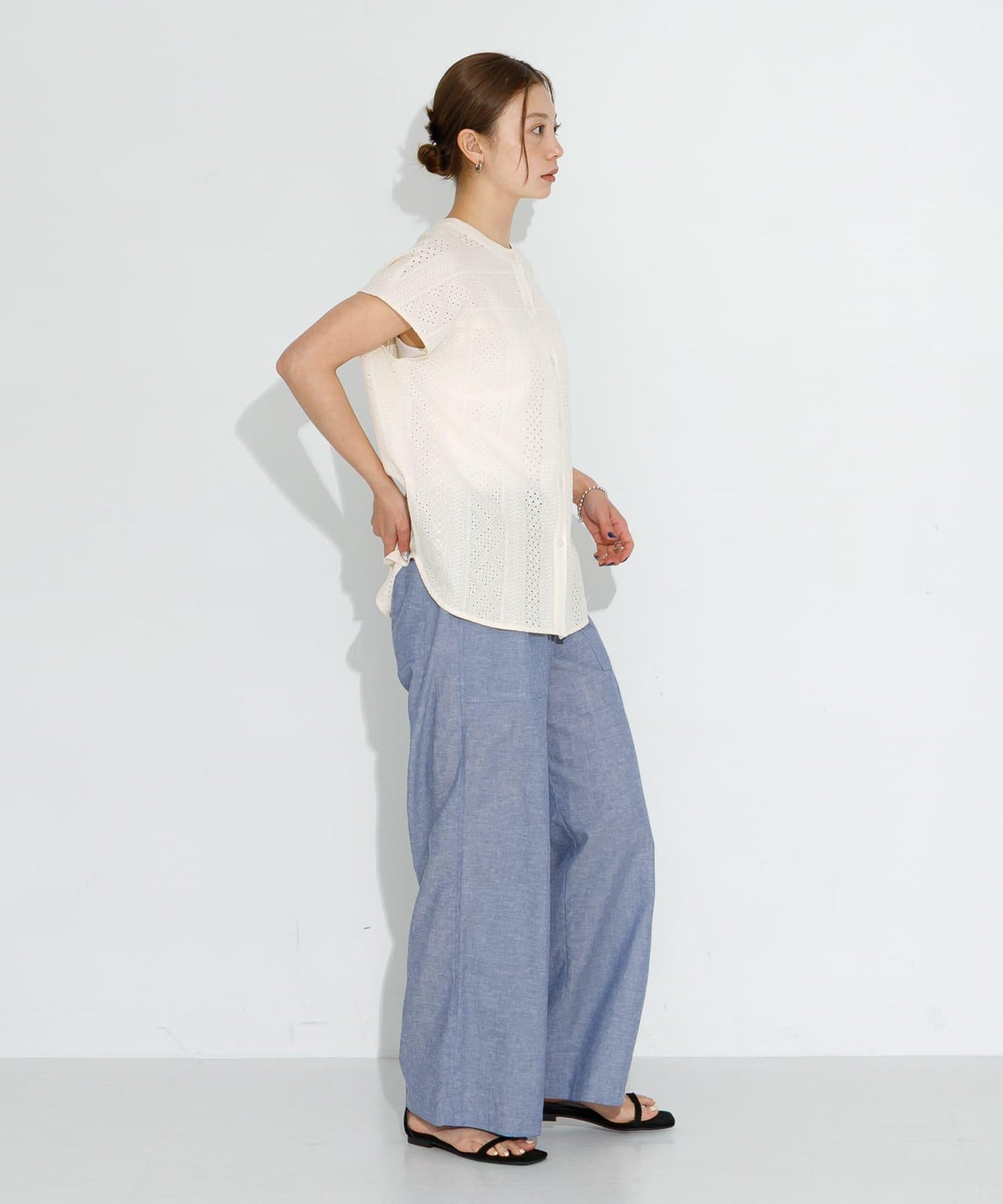 UR TECH高機能亞麻混工裝休閒褲