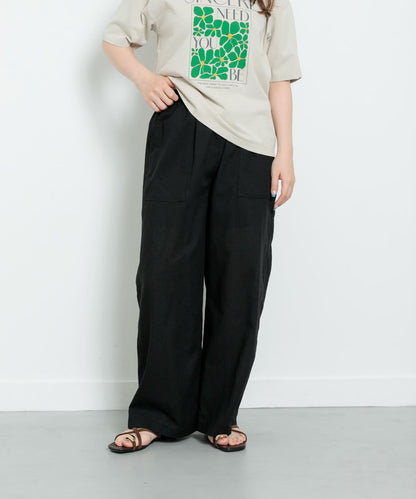 UR TECH高機能亞麻混工裝休閒褲