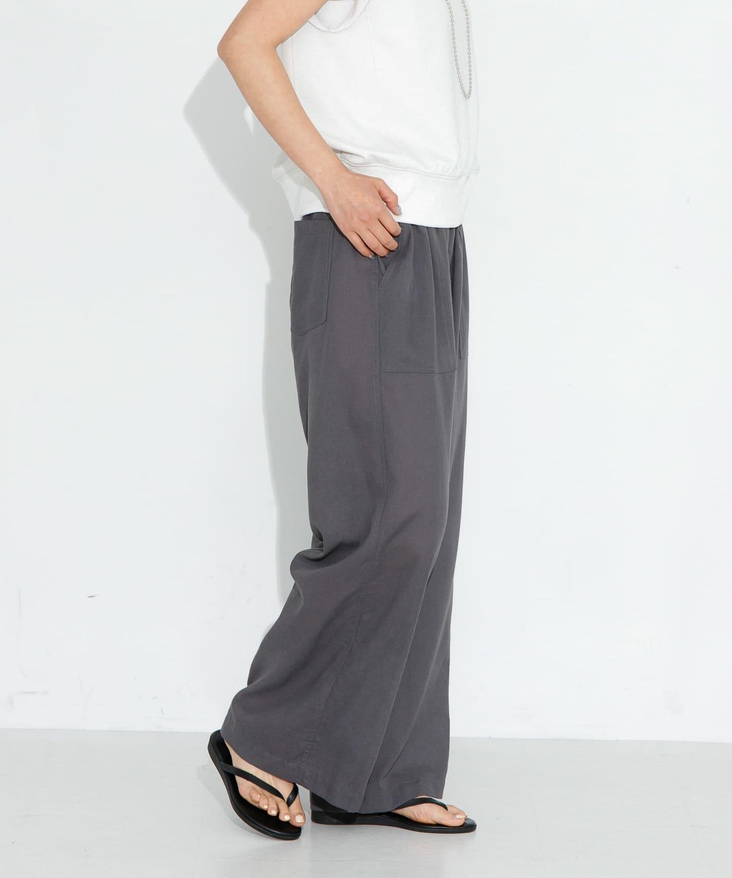 UR TECH高機能亞麻混工裝休閒褲